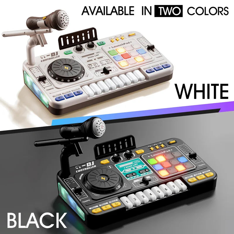 Children's Beginner Educational Electric Musical Instruments Keyboard Simulation Multifunction Microphone DJ Mixer Toys for Kids