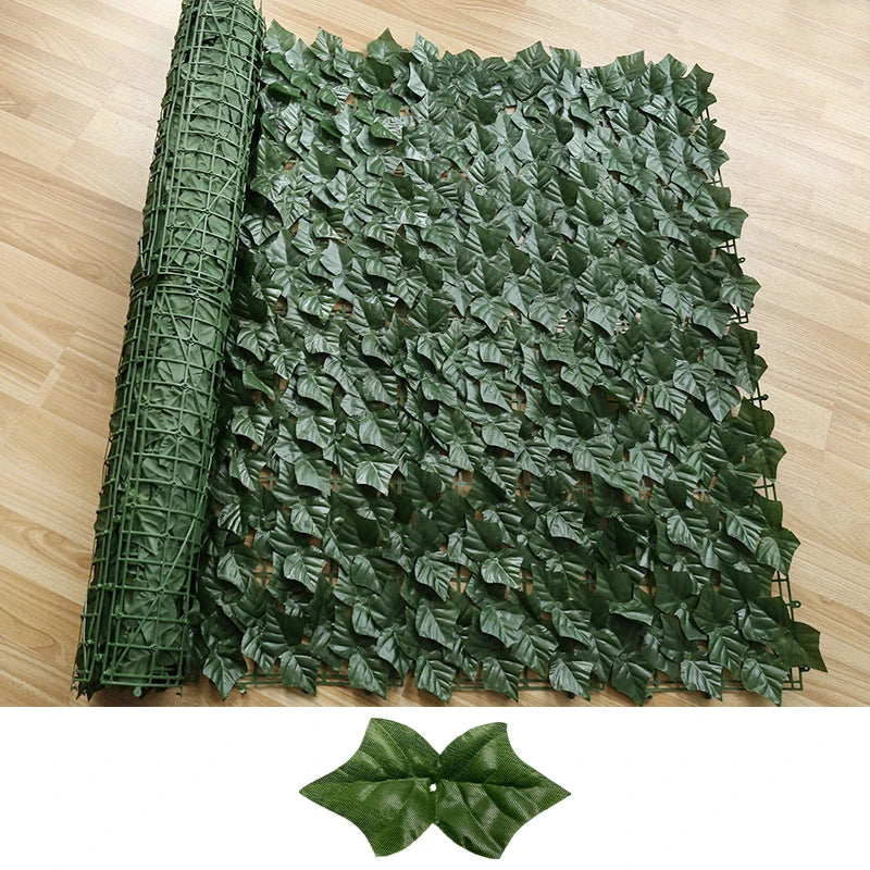 NEW Arrivals 50×500cm Leaf Fence Ivy Privacy Screen Balcony Privacy Garden Leaves Fence Artificial Hedge Apple Leaf Outdoor Fence Decoration Accessories Home Supplies