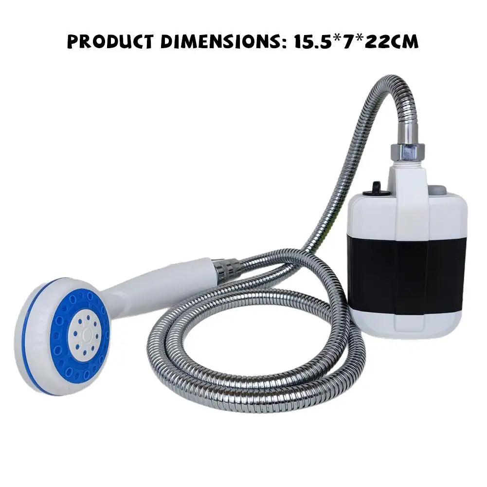 1/2 Sets Portable Electric Shower Pump Set USB Rechargeable Handheld Sprayer Water Shower Kit For Camping RV Pet Bath Outdoor Travel Beach Use