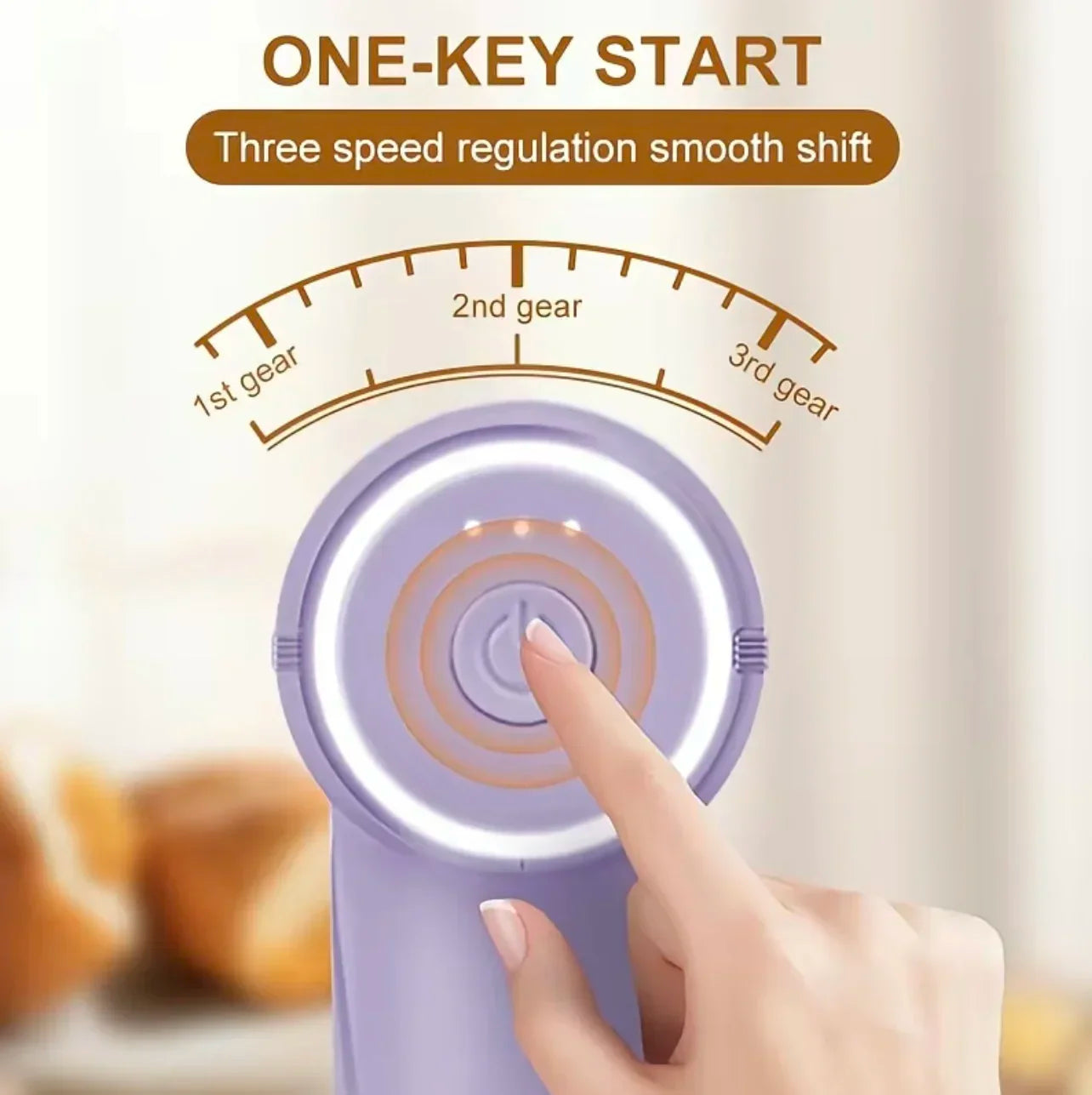 Electric USB-Type C Egg Beater Rechargeable Home Handheld Small Wireless Egg Beater Baking Cream Electric Whip Blender Hand Mixer for Cakes