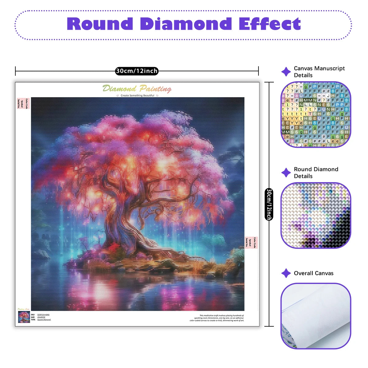 Diamond Painting Tree Rhinestones Art Embroidery 5D Diy Full Round Square Drills Handicraft Landscape Artwork Home Living Room Decoration Supplies