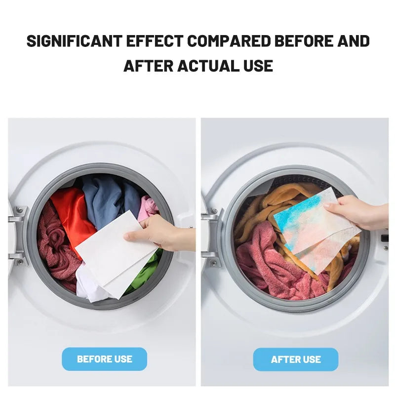 Color Absorption Sheet Washing Machine Laundry Paper Dyeing Proof Laundry Sheet Anti-Staining Laundry Tablet Color Catcher Cloth Laundry Cleaning Tools Set
