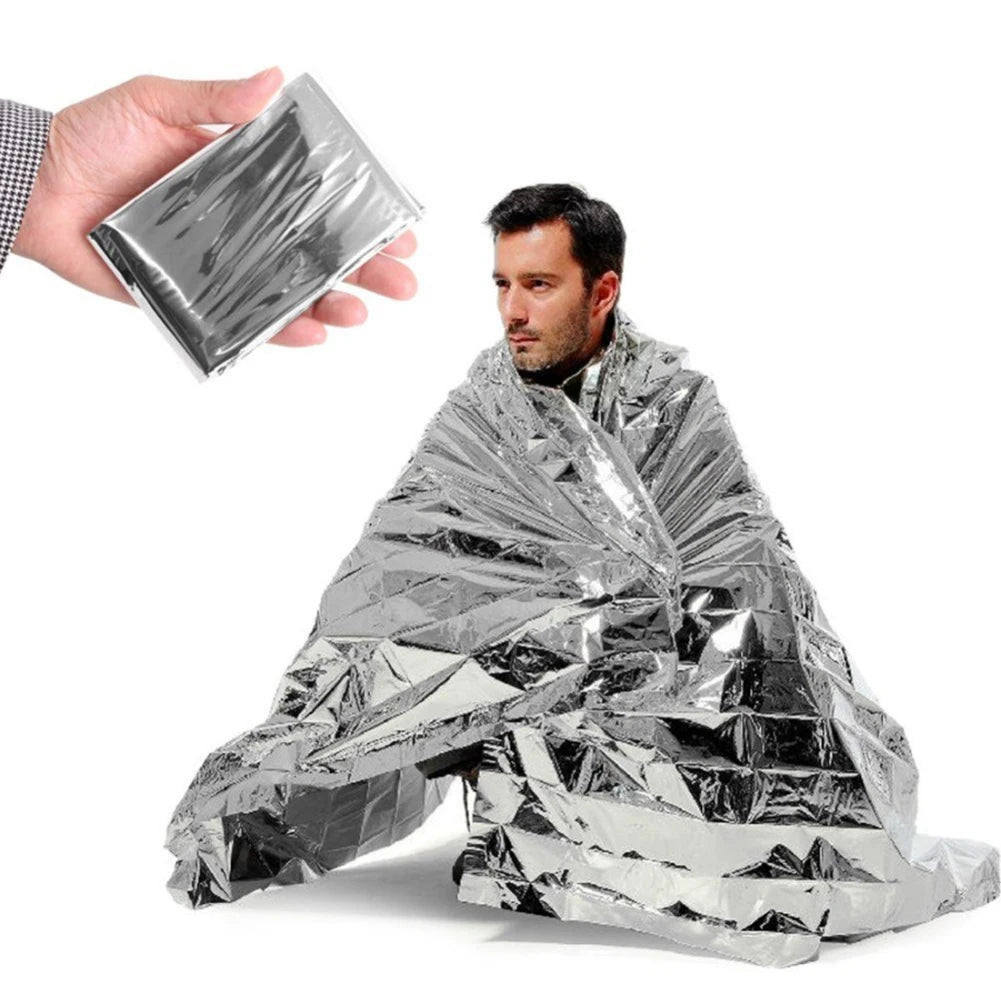 5-10pcs Emergency Blanket Outdoor Survive First Aid Military Rescue Kit Windproof Waterproof Foil Thermal Blanket for Camping