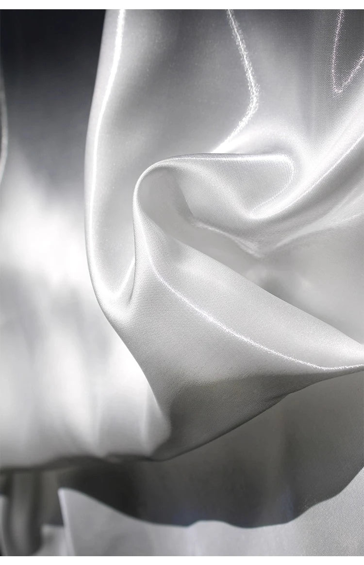 NEW Arrivals 5 Colors 1.5M + 10 Yards Luxury Super Bright White Thickened Japanese Water Gloss Tulle: Shiny Smooth Crystal Satin Texture, Special Mesh for Wedding Dress Skirts Formal Designer Clothing