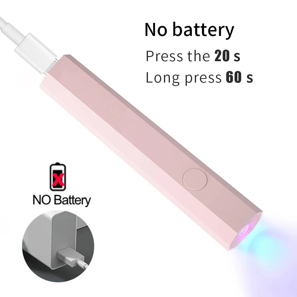 NEW Arrivals Mini Nail Lamp with LED Display Portable Mini UV Light for Gel Nails with 2 Timers Fast Charging Small UV Light Manicure Nails Care Accessories Cosmetics Supplies