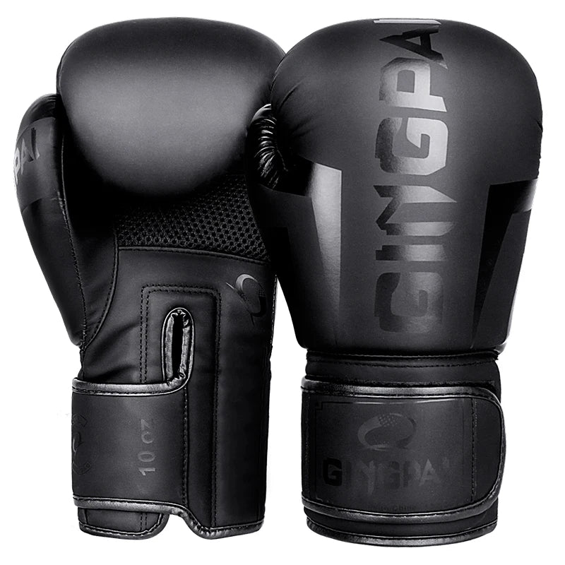 6/8/10/12/14Oz Kids/Adults Boxing  MMA PU Leather Gloves Breathable Professional Sanda Muay Thai Fighting Gloves Workout Gloves
