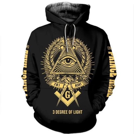 4 Types/Colors S-6XL Plus Size Secret Society Illuminati's Masonic 3D Printed Hoodies For Men Clothes Fashion Punk Freemasonry Graphic Sweatshirts Casual Streetwear Women Y2k Pullovers