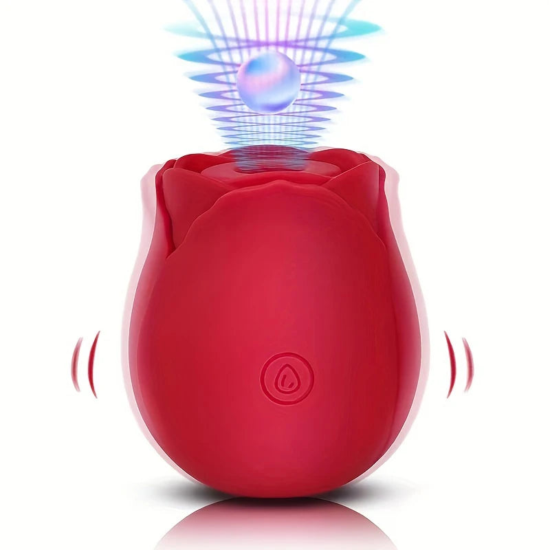 Red Rose Vagina Sucking Vibrator,10 Sucking Modes,G Spot Clitoral and Sexy Nipple Sucking Stimulator Goddess Sex Toys