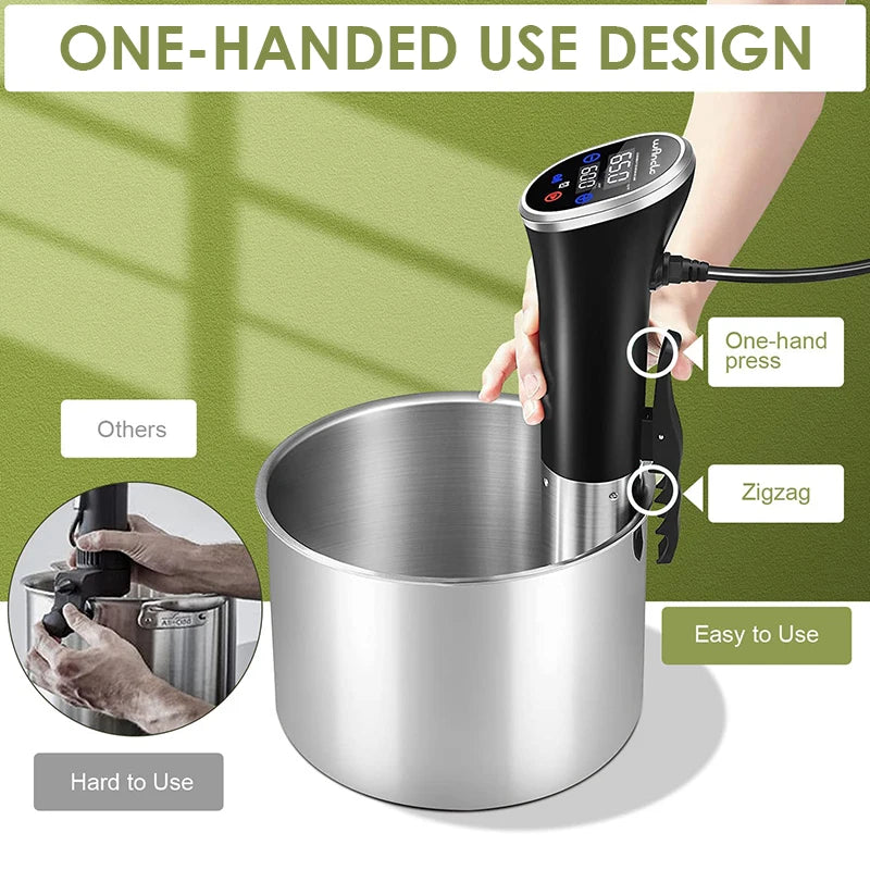 Vacuum Sous Vide Electronic Cooker IPX7 Waterproof Heater Immersion Circulator Slow Cooker with Digital Display Reservation Function