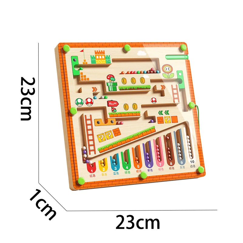Large Size Children's Magnetic Maze Walking Ball Baby Concentration Training, Writing Logic Thinking 3 year Old Early Education Puzzle To