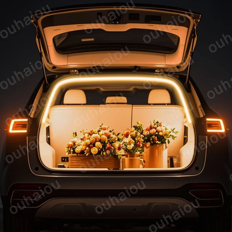 Full Set For MG HS Trunk Light Modification Light Atmosphere Lights White Warm White Rear Trunk LED Light Bar