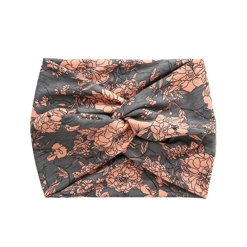 NEW Arrivals 44 Colors/Patterns Sports Elastic Wide-Brimmed Headband Unisex Solid Color Knotted Soft Anti-Slip Warm Turban Bandana Elastic Hairband Ladies Girls Fashion Apparel Accessories Clothing Supplies