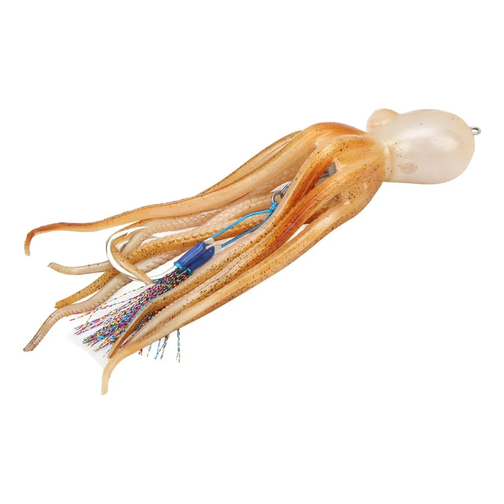 250gr-20CM  Ocean Fishing Portable Simulation Octopus Lures Soft TPE Octopus Jig 250g with 10 Ink Tablets Octopus Swimbait Ocean Fishing