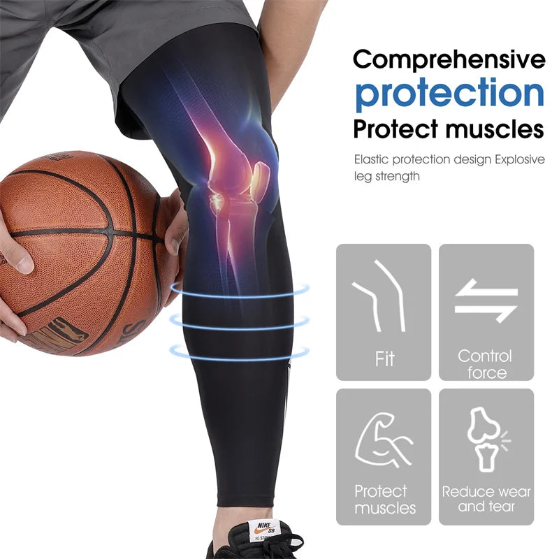 Summer Cycling Leg Compression Sleeves Outdoor Sports Quick Dry Knee Protection Leggings Running Basketball Anti UV