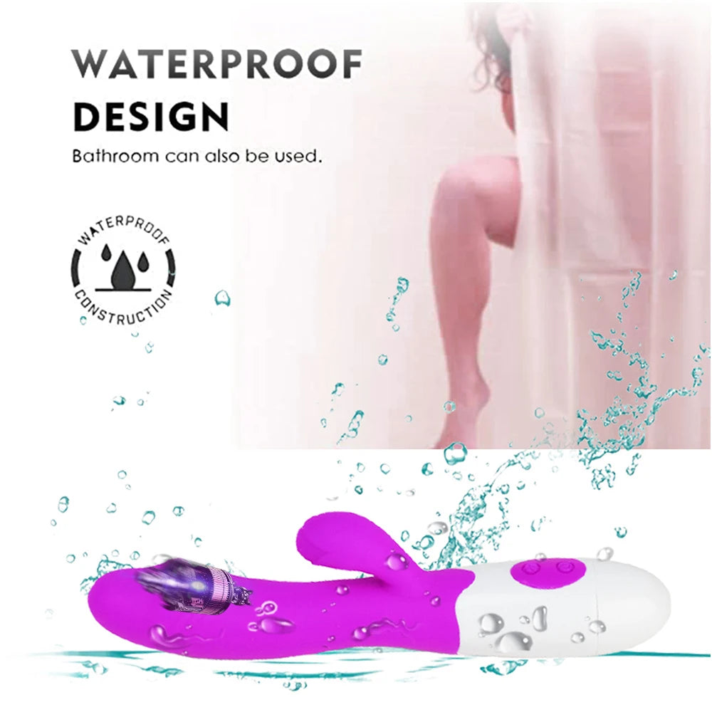 G Spot Dildo Rabbit Vibrator for Women Dual Vibration Silicone Waterproof Female Vagina Clitoris Anal Massager Sex Toys Shop