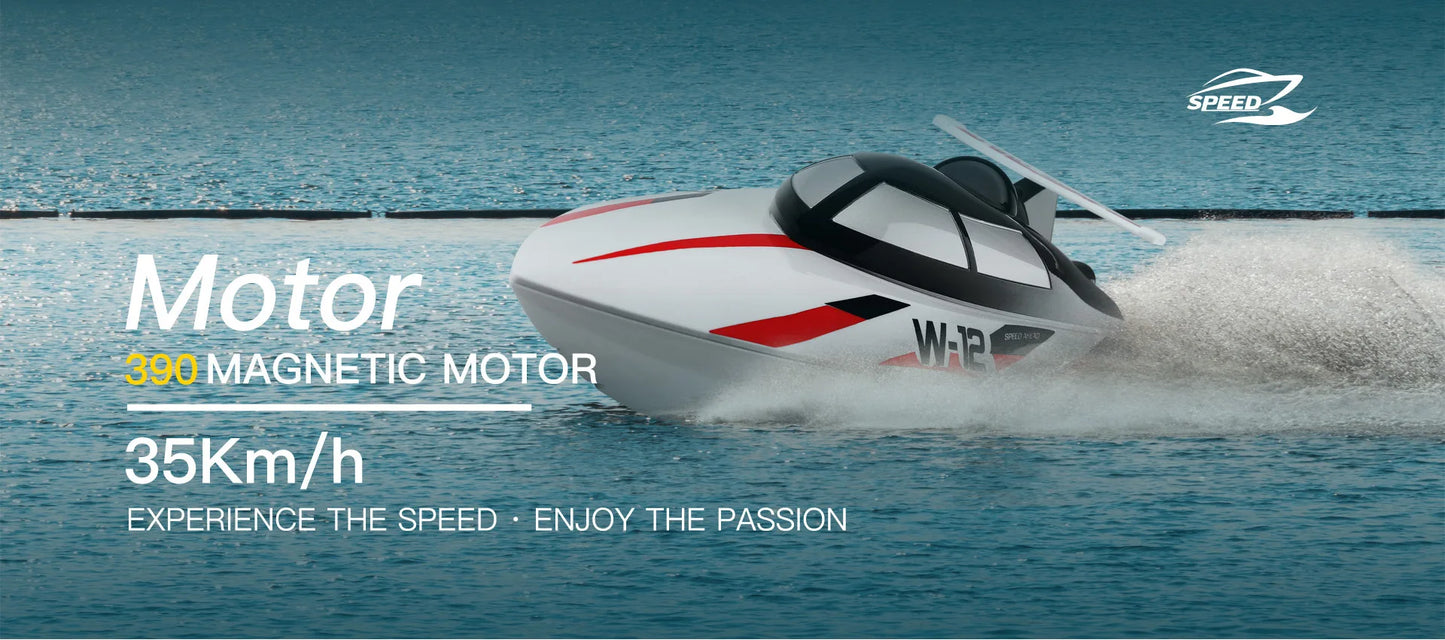 2.4G WL912-A RC Boat Waterproof Upgrade 35km/H High Speed Boat  Rechargeable with Remote Control Ship Adult Children Toys Gifts Summer Water Sports Games Supplies