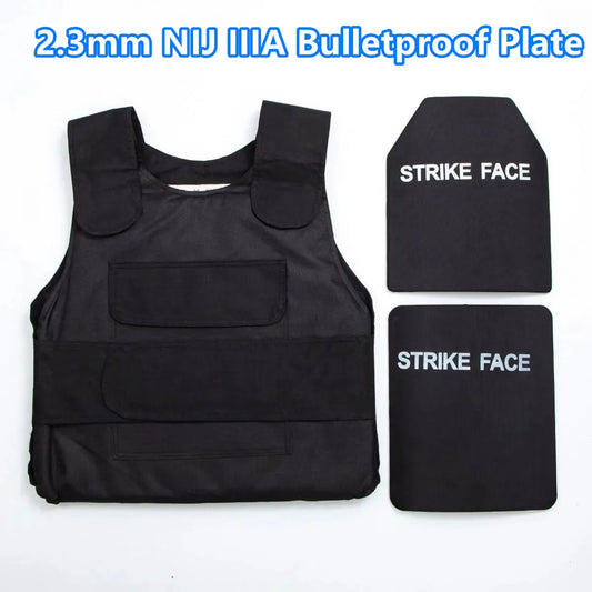NEW Arrivals Top Quality 2.3mm Thick Bulletproof Aramid Plate Front Chest Security Protection Ballistic Body Armor Anti-Stab Panel Tactical Vest Built-In School Bags Children Safety