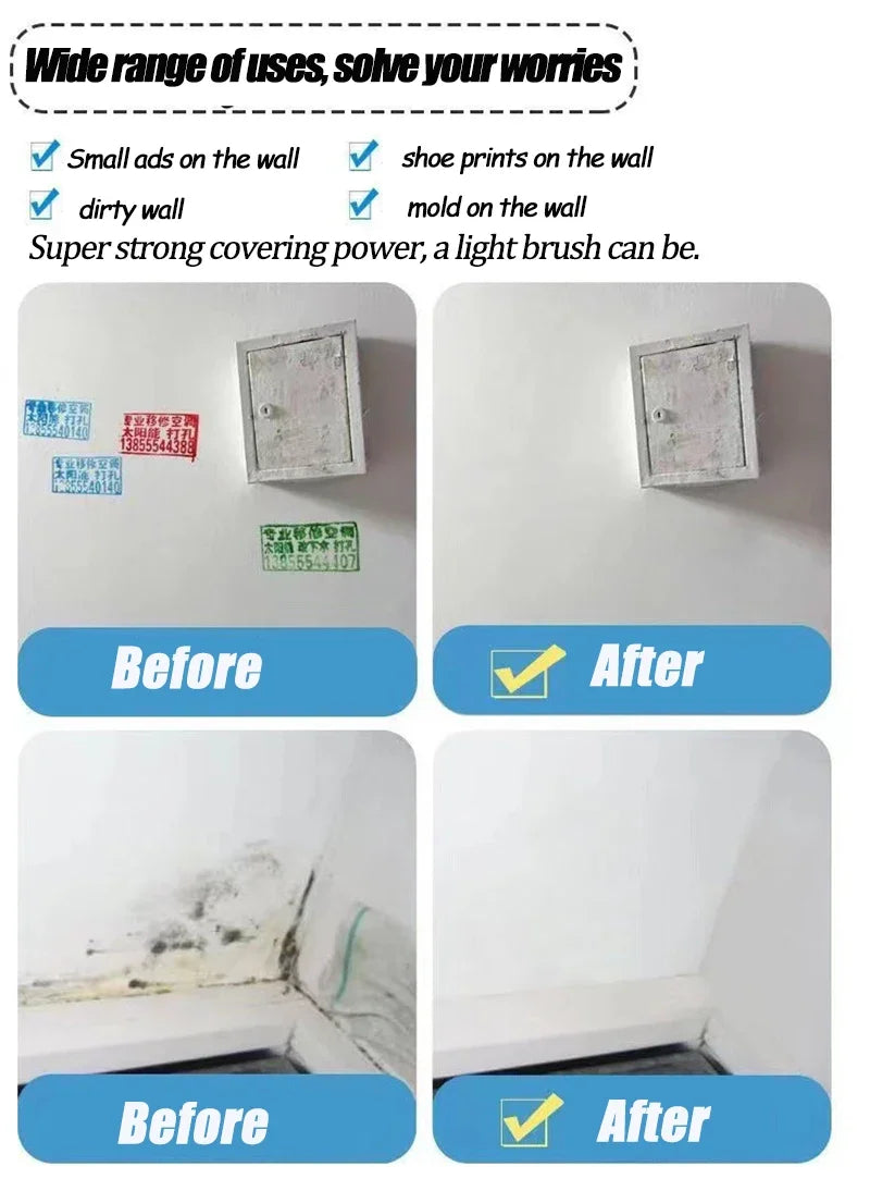 NEW Arrivals Korean 100g White Pink Wall Small Roller Brush Paint Interior Wall Repair Household Wall Graffiti Repair Environmental Protection Paint Home Supplies