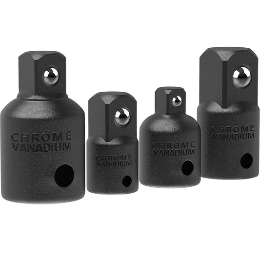 NEW 4PCS Set Impact Socket Adapter Reducer Set 1/2 3/8 1/4 inch Use Wrenches Drills in Auto and Impact Driver Construction Work