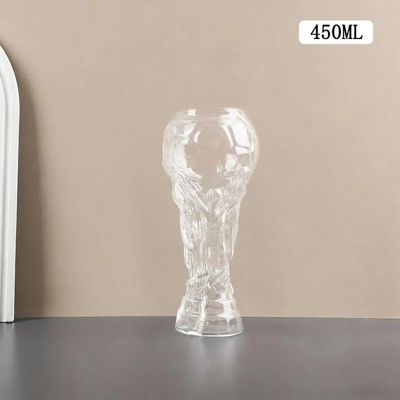Football Lovers 2026 World Cup 600ml Beer Crystal Glass Coffee Mugs Trophy Shape Comfort With Distinctive Texture Beer Mug Suitable For Family Home Bar Glassware Pubs Barware Accessories