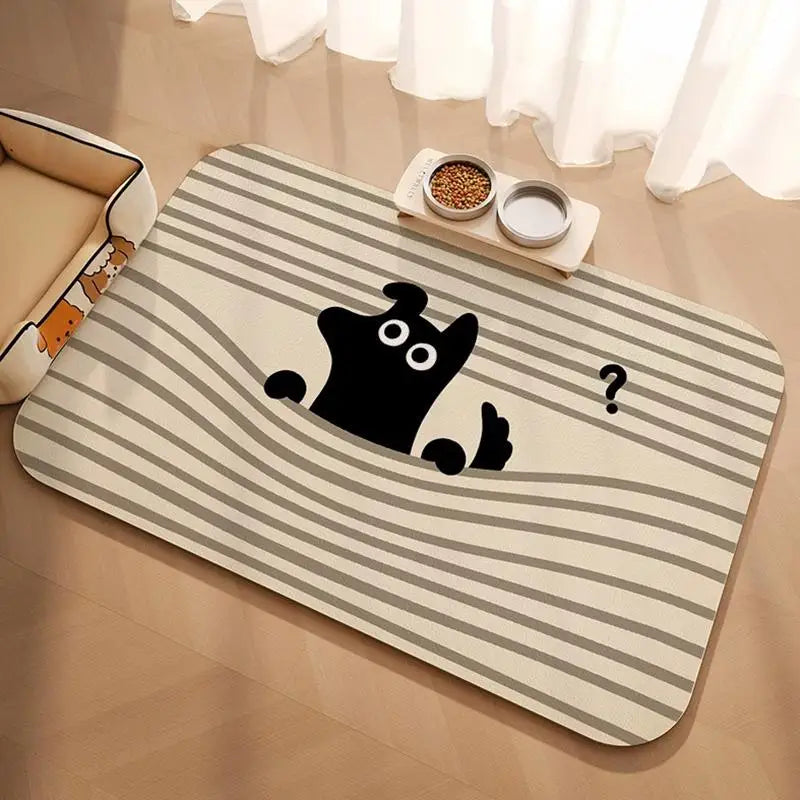 Pet Supplies Mat Domestic Cat Dog Feeding Mat Pet Placemat For Food Water Bowl With Waterproof Quick-Drying Floor Mat Pet Supplies