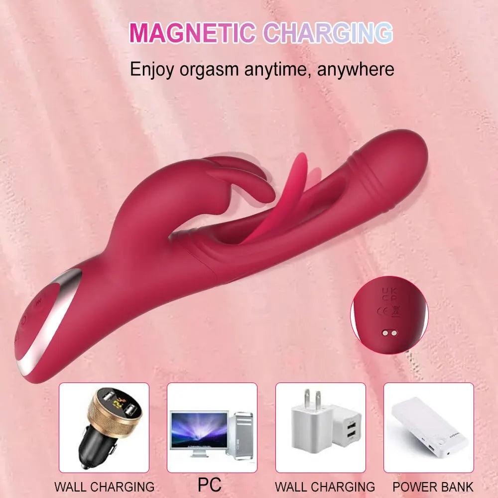 Rabbit Patting Vibrator for Clitoris Women Stimulator Massager Powerful G Spot Vibrating Sex Toy Female Masturbator Adult Goods