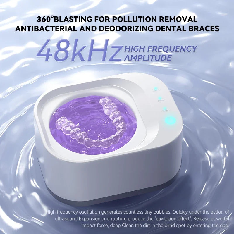 Xiaomi 50khz UV Cleaning Machine Orthodontic Invisible Braces Jewelry Three Gears High Frequency Powerful Ultrasonic Cleaner