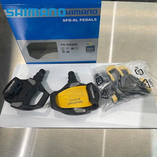 NEW Shimano Japanese PD-RS500 Professional Pedal Original Shimano SPD Pedals Bicycle Pedal With SM-SH11 Cleats Bike Pedals Automatic Locking Pedals Bicycle Accessories Sports Supplies