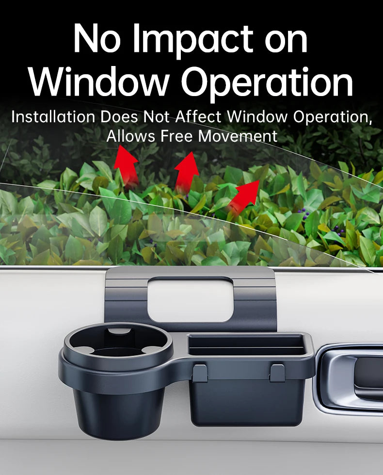 NEW Arrivals Car Organizer Box with Cup Holder Drink Holder Multifunctional Side Door Window Phone Slot Hanging Storage Rack for Vehicle Cars Accessories