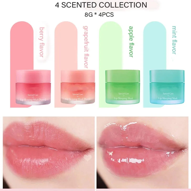 Korea Lip Sleeping Mask 8g Mini Set 20g Lip Balm Removes Flaky Skin Nutritious Moisturizing Scented Collection Lip Care 3g Sampl