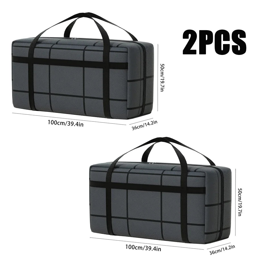 3 PCS Set Large Capacity Outdoor Moving Travel Packing Hand-Held Clothes Storage Organizer Bag Foldable Dust-Proof Non-Woven Fabric Packing Bags Bedroom Wardrobe Organizer Sets