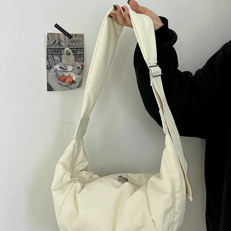 Fashion Women Large Capacity Crossbody Shoulder Bag Down Cotton Casual Simple And Versatile