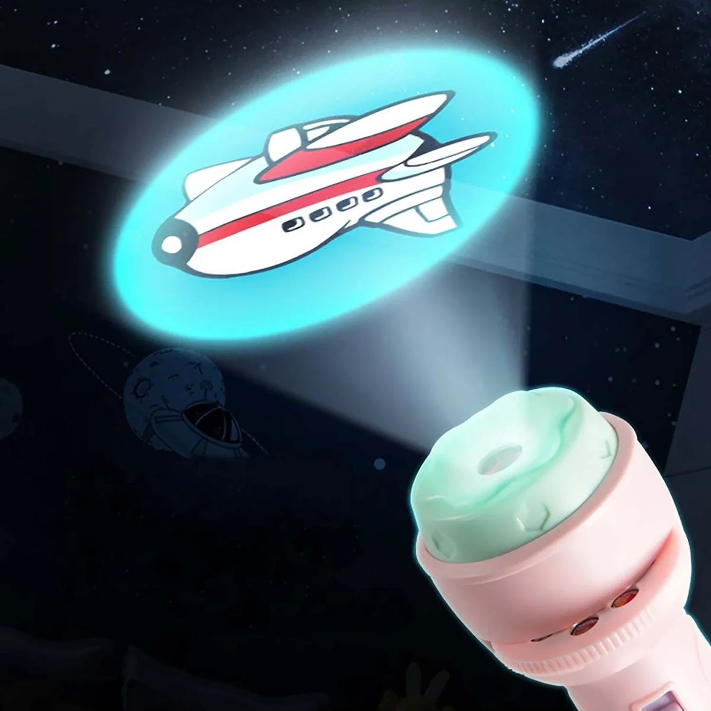 3 PCS Set Children's Projection flashlight Toy, Luminous Projector Early Education Cognitive Fun Pattern