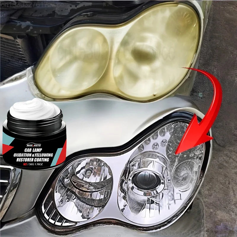 100gr Car Headlight Restoration Polishing Kit - Scratch Remover & Oxidation Cleaner Repair Paste for Headlamp Assembly Car Accessories