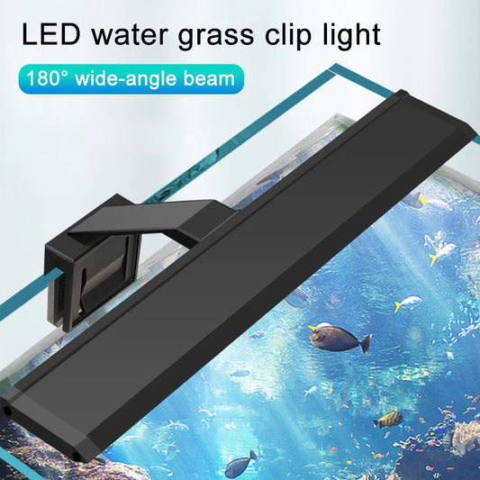 Aquarium LED Fish Tank Light Super Slim Plants Grow Clip Lights Lamp Aquatic Aquarium Lamps Lighting 220V 5W/7W/9W/12W/16W Home Office Hotels Restaurants Decoration Supplies
