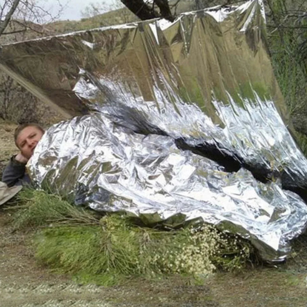 5-10pcs Emergency Blanket Outdoor Survive First Aid Military Rescue Kit Windproof Waterproof Foil Thermal Blanket for Camping