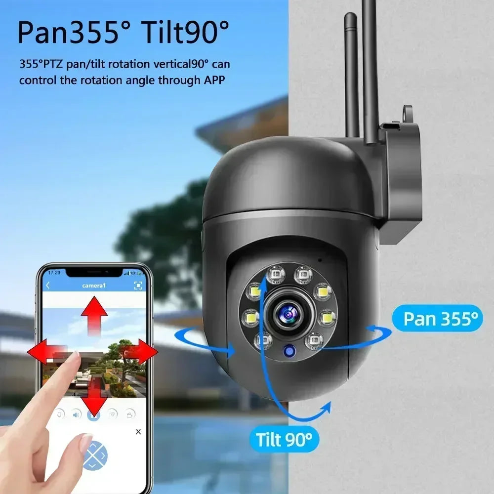 2.4G WIFI 2K IP Camera Two Way audio PTZ Move To Follow Outdoor Wi-Fi Surveillance Camera Security Protection Cameras Smart Home