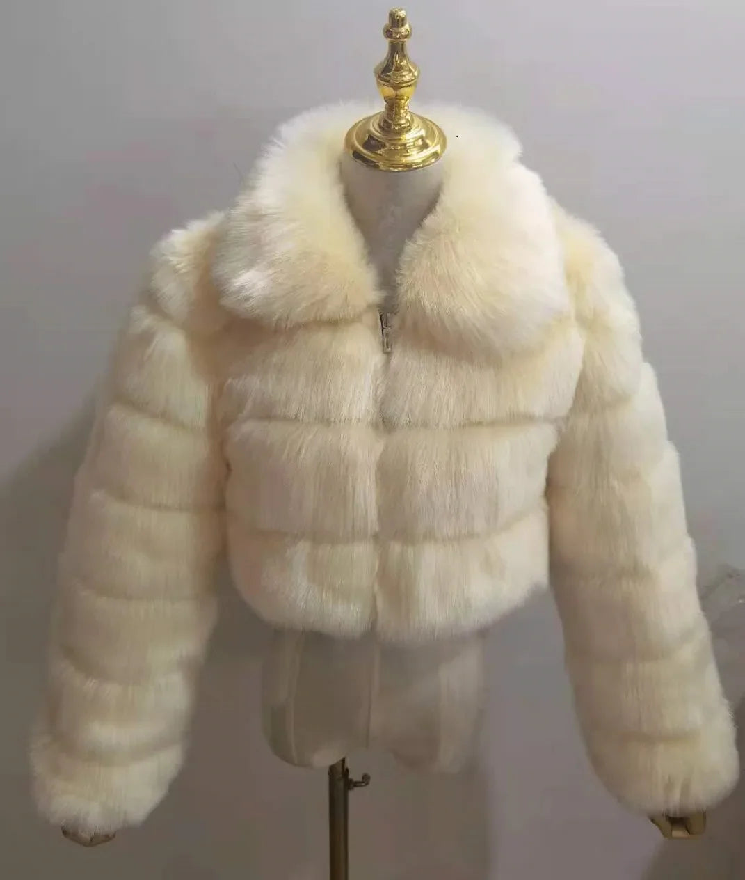 NEW Arrivals S-3XL 5 Colors Women Faux Fur Coats Fox Short Coat Turn Down Collar Zipper Full Sleeve Thick Warm Open Stitch Elegant Splice Autumn Winter Snow Outerwear Ladies Girls Luxury Fashion Clothing Supplies