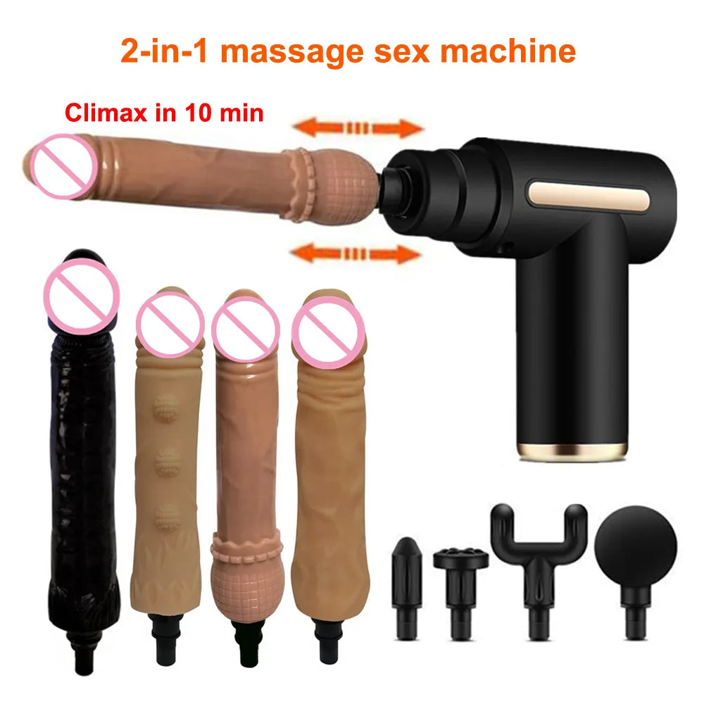 Sex machine dildo Vibrator sex toys vibratorator for women 18 sexshop Massage and masturbation 2-in-1 mini fascia gun