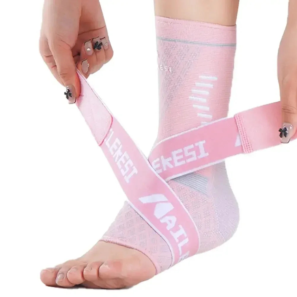 NEW Arrivals 6 Colors Adjustable Elastic Ankle Brace Compression Sleeve Foot Support Stabilizer for Plantar Fasciitis Achilles Tendonitis Sports Socks