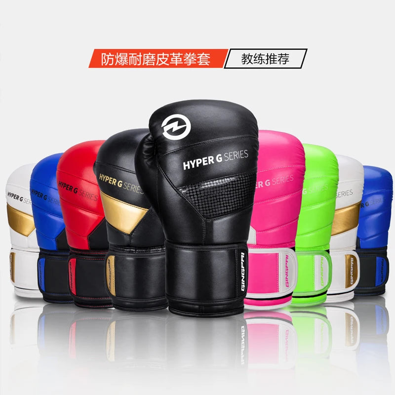 High Quality PU Leather Wear-Resistant And Breathable Boxing Gloves For Sanda Training, Thickened Protective Combat Gloves