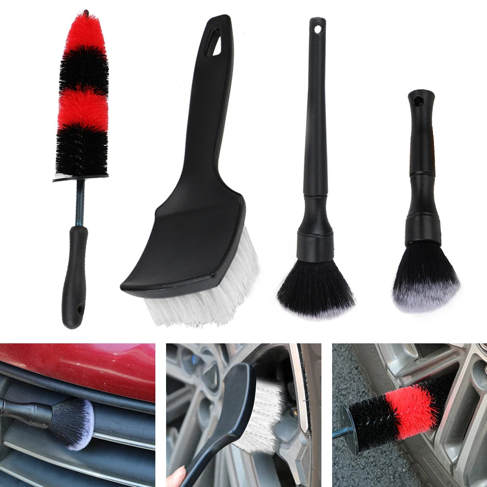 Motorcycle Care Set Detailing Brushes Towel Wash Gloves Foam Washer Bucket Hose Extension Tire Rim Cleaning Tool Car Accessories