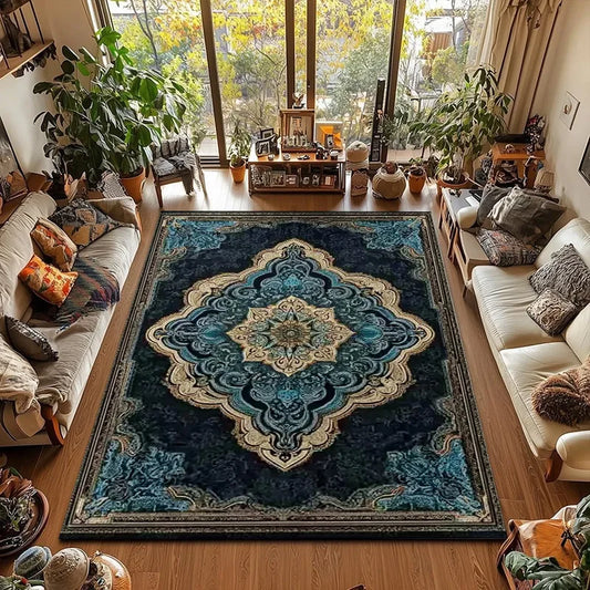 4 Types/Colors Luxury Bohemian Crystal Area Rug, Washable, Anti-Slip, Modern Floral Print for Living Room, Bedroom Home Decor 100x200cm, 140x200cm, 160x230cm, 120x160cm, 120x200cm Large Carpet