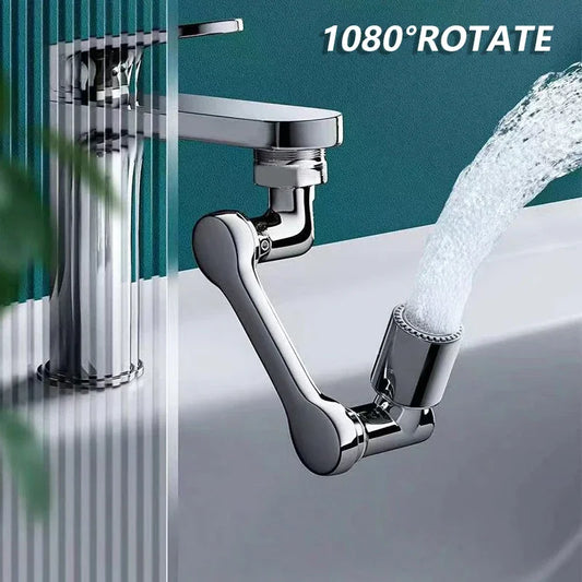 NEW Arrivals 1080° Rotatable Extension Faucet Sprayer Head 2 Spray Modes Universal Bathroom Kitchen Tap Extend Adapter Aerator Home Supplies