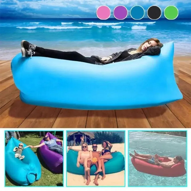 Outdoors Camping Inflatable Toys Sofa Ultralight Portable Air Lazy Bags Beach Folding Lounger Chair Garden Waterproof Furniture