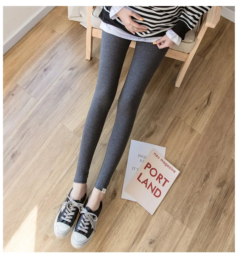 M-3XL Plus Size Pregnant Women Adjustable Bottoming Pants Maternity High Waist Tights Pants Women Comfortable Breathable Elastic Outdoor Hiking Fitness Leggings