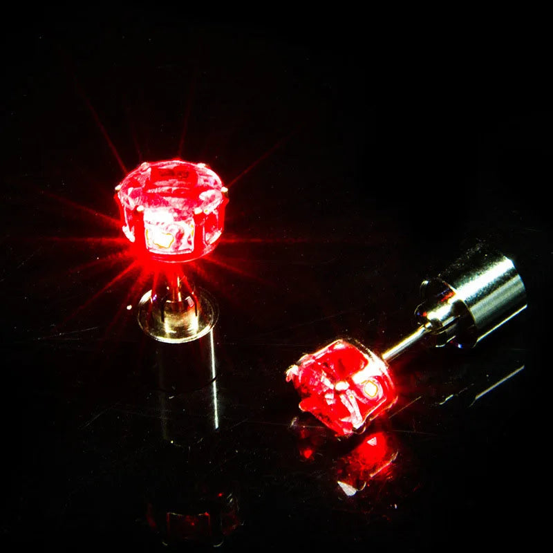1/10/20 PCS Set LED Luminous Earrings Scrunchies Glowing Hairband Girl Light Up Hair Scrunchy Rave Festival Party Night Clubwear Headwear Supplies Hair Accessories