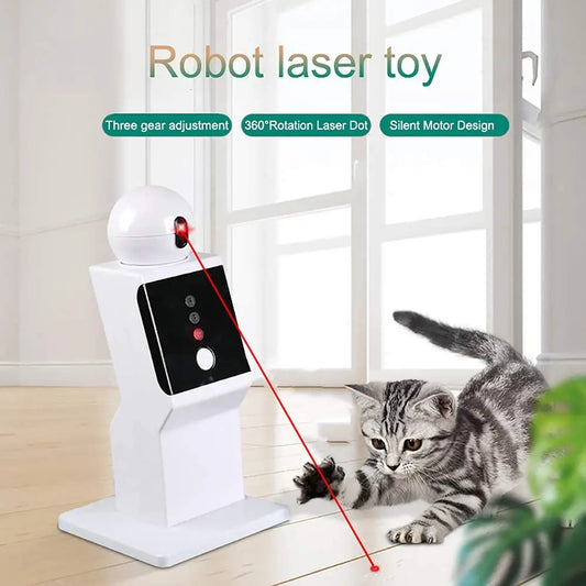NEW Arrivals Cat Robotic Laser Toy Automatic, Random Moving Interactive Laser Cat Toy for Indoor Cats, Kittens, Dogs, Cat Red Dot Exercising Interactive Toy Pets Supplies