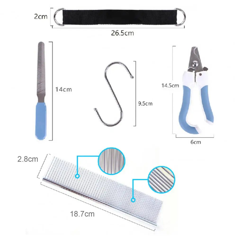 NEW Arrivals Cats/Dogs Pet Grooming Hammock Breathable Mesh Dog Cats Grooming Hammock with Nail Clippers for Small Medium Pets Nail Trimming Care Accessories Pet Supplies