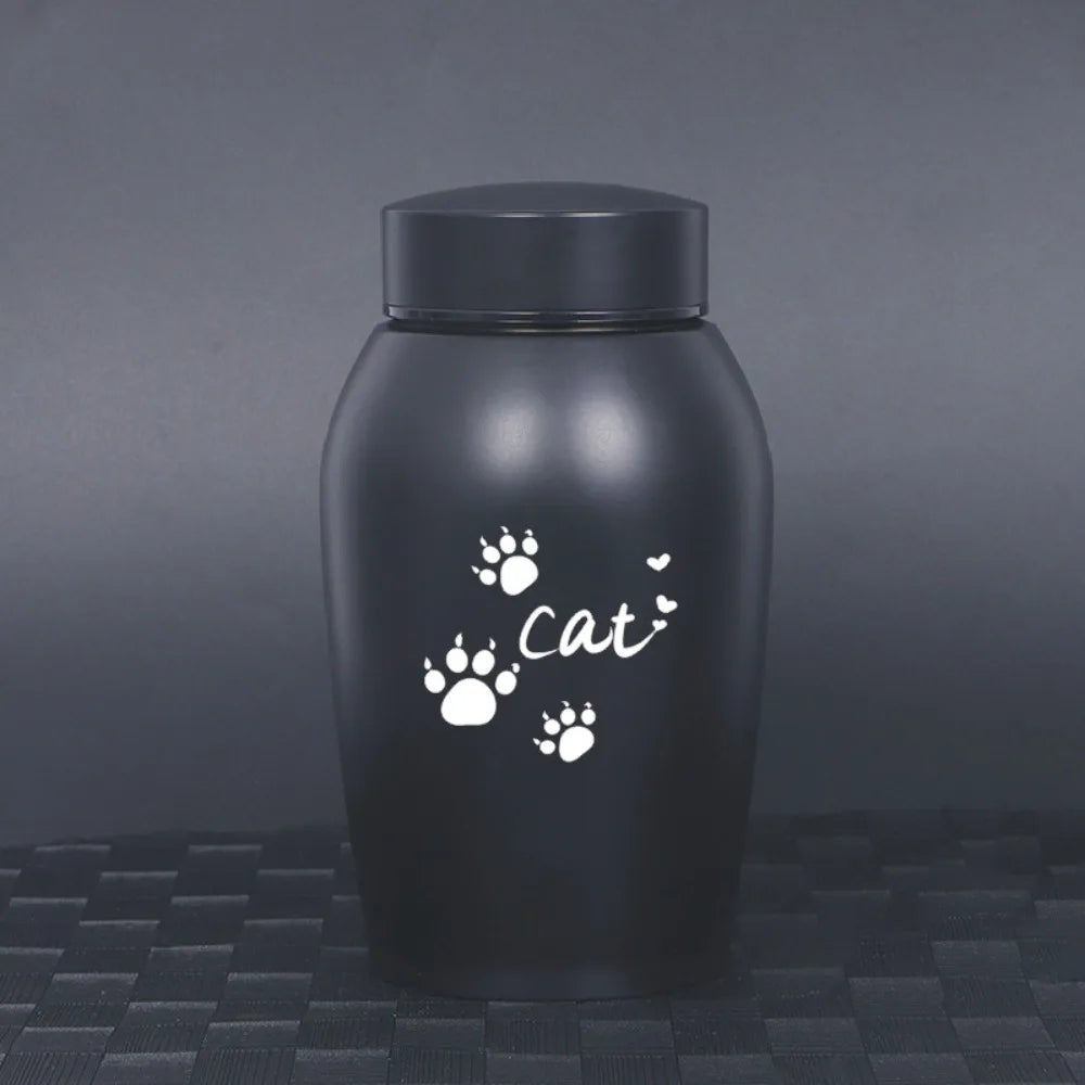 20 Styles Pets Last Farewell Columbarium Stainless Steel Pet Ashes Urn Black Moisture-Proof Memorial Pet Urn Portable Pet Cremation Urn For Small Animals